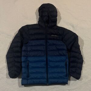 Eddie Bauer Blue Hooded Puffer Jacket